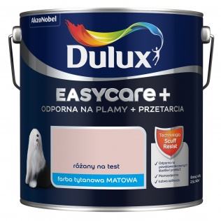Farby kolorowe Dulux EasyCare+ różany na test 2,5 l