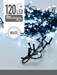 Dom Lampki choinkowe 120 LED zimne białe